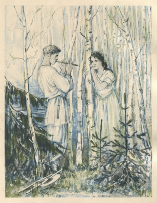 Иллюстрация к «Лесной песне» Леси Украинки, худ. М. Дерегус