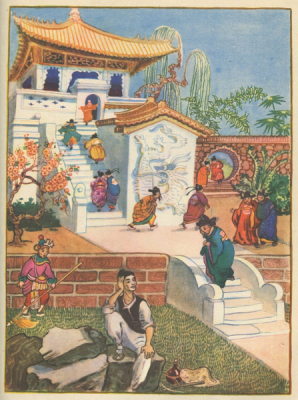 Иллюстрация к корейской народной сказке «О царе, о мудром каменщике и о художнике», худ. Л. Григорьева